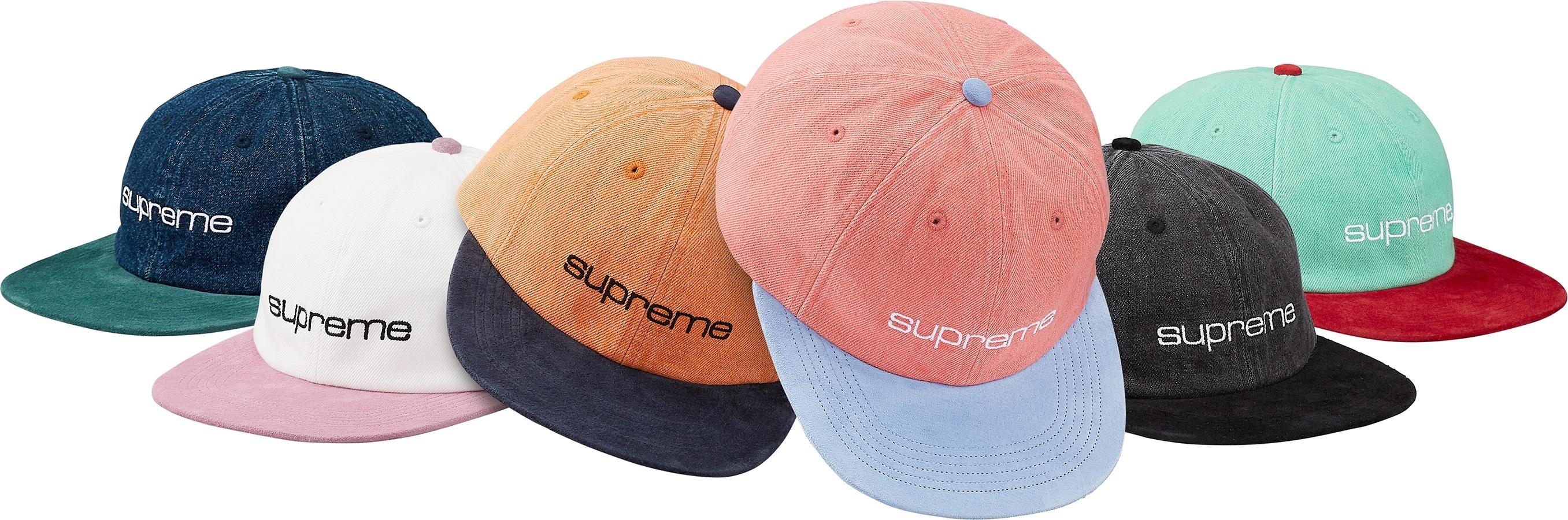Denim Suede Compact Logo 6-Panel